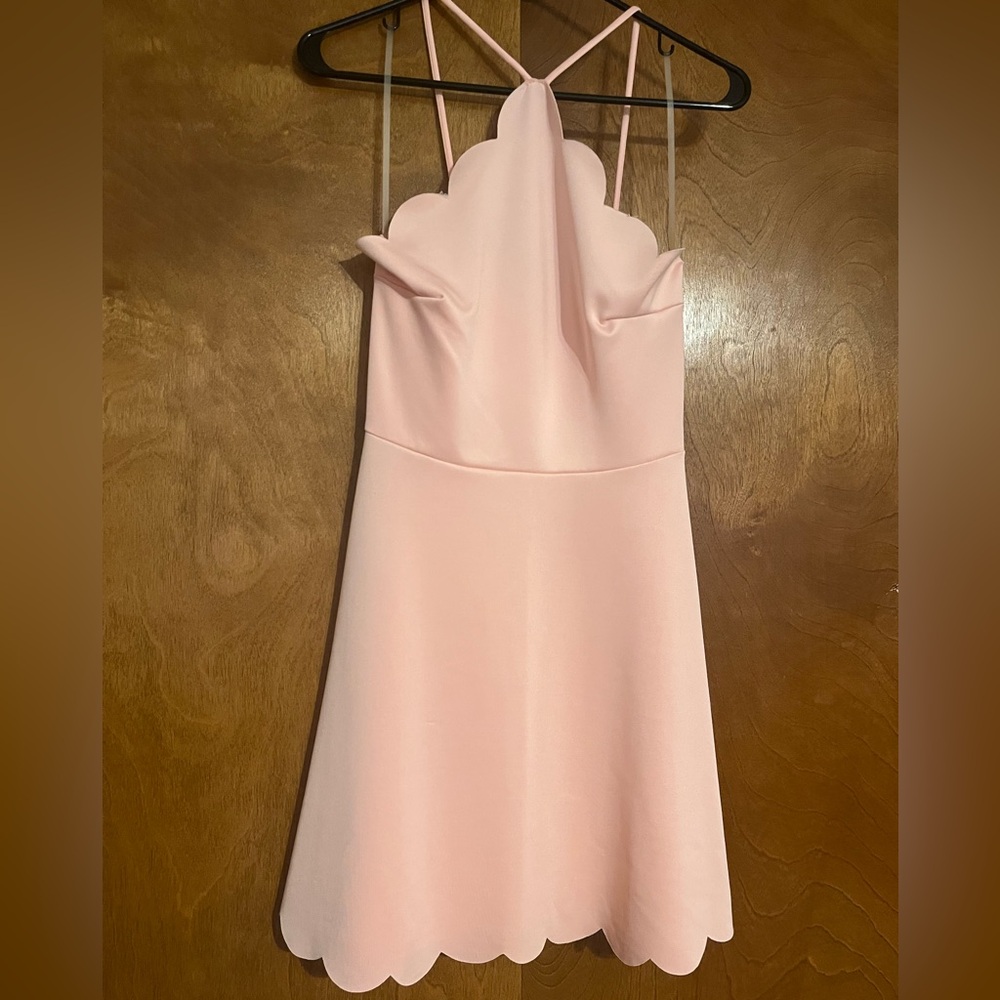Elegant Pink Sleeveless Dress